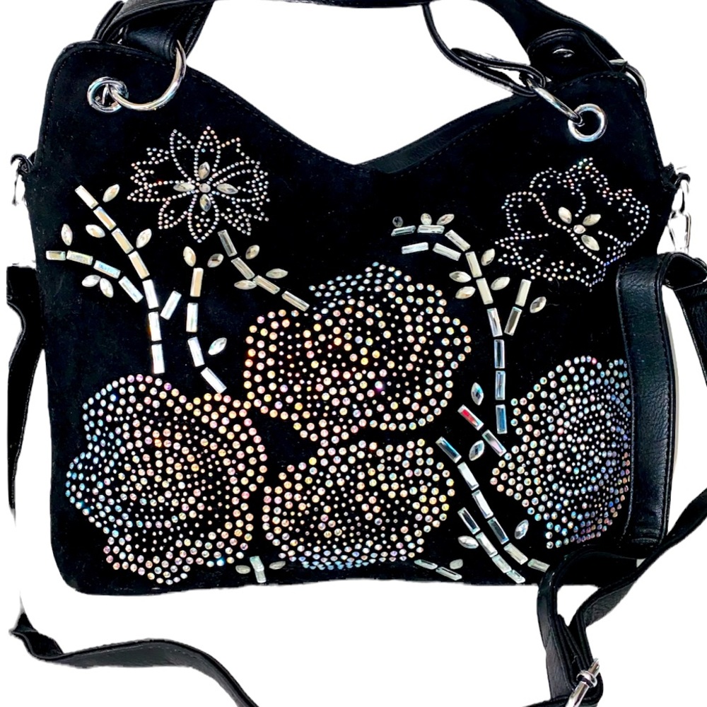 Rainbow rhinestone bling fashion bag